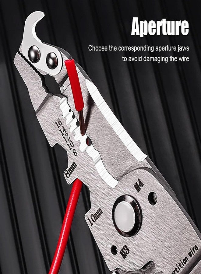 XBEY 9-in-1 Multifunctional Stainless Steel Wire Cutter Foldable Wire Stripper Crimper Cable Cutter Pliers for Cutting Electrical Stripping Tool & Crimping Tool (Needle Wire Cutter) - Image 4